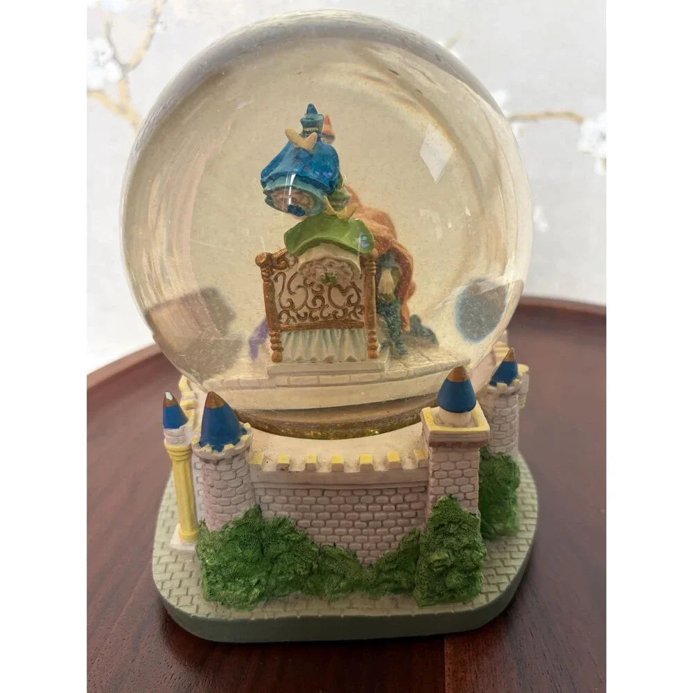 Vintage Disney Sleeping Beauty Musical Castle Snow Globe Once Upon A Dream